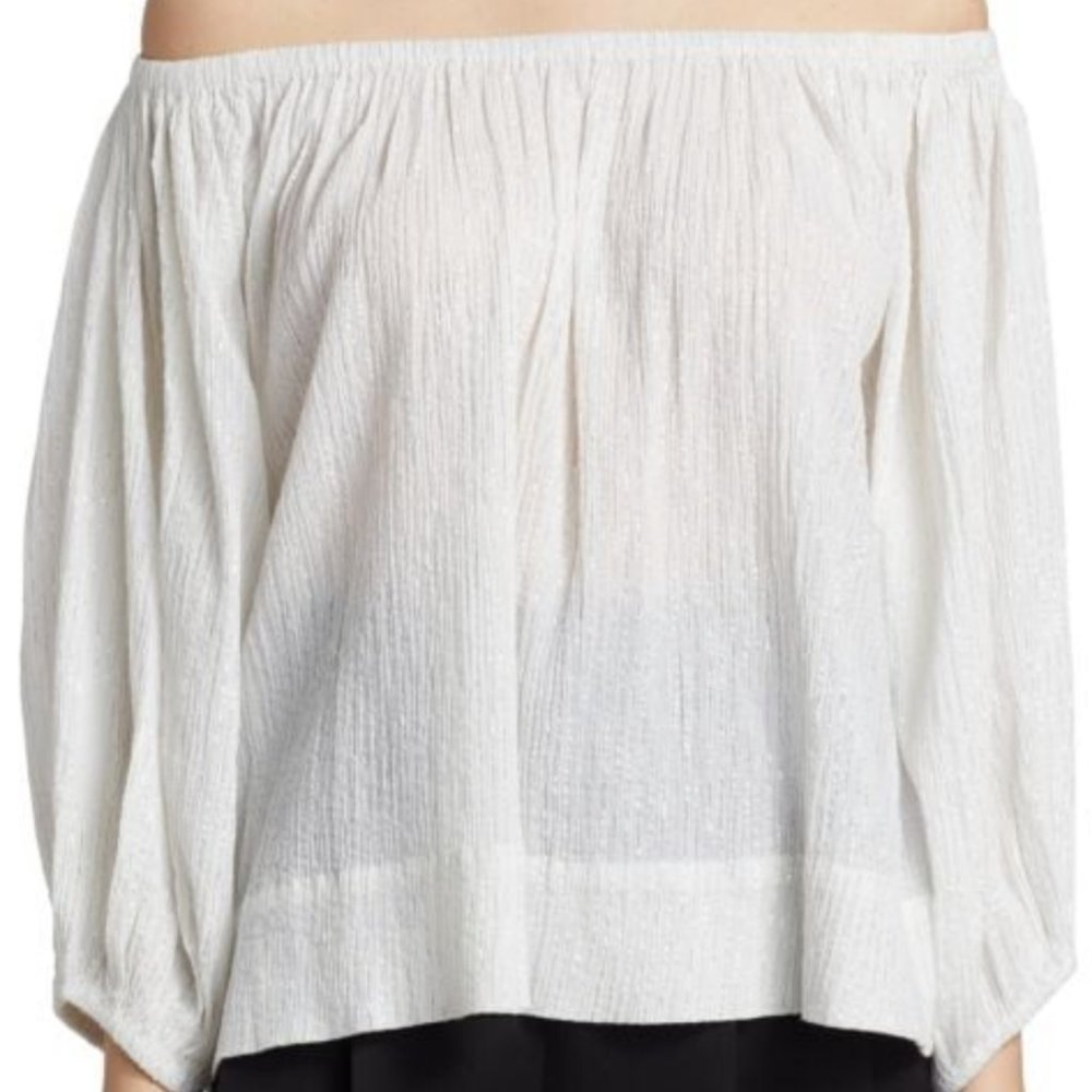 NWT Dreamy Suzie Kondi white gauze blouse/harem pant set XS